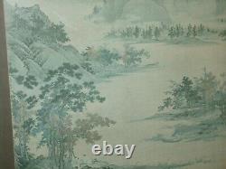 Antique Chinese Or Japanese Scholar Large Print Showing River And With Signed