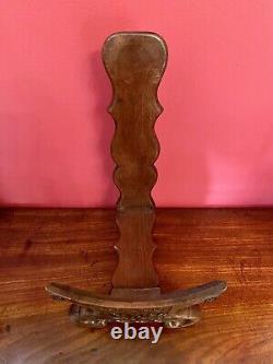 Antique Chinese Plate Stand Charger Display Stand Carved Wood, Large