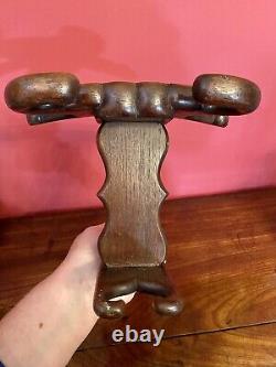 Antique Chinese Plate Stand Charger Display Stand Carved Wood, Large