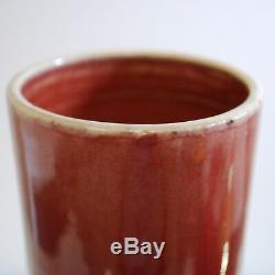 Antique Chinese Porcelain Vase Red Oxblood Glaze, Large, Sang de Boeuf