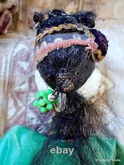Antique Chinese Puppet Opera Doll Rare Large 19th Century Signed 47 cm 18 1/2 in