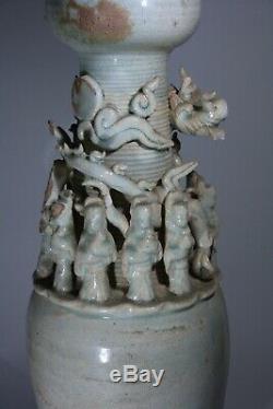 Antique Chinese Qingbai Glazed Large Funerary Vase Song Dynasty