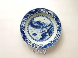 Antique Chinese Republic Large Blue & White Porcelain Charger