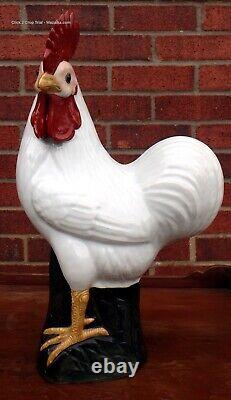 Antique Chinese Republic Period large export porcelain cockerel chicken figure