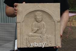 Antique Chinese Song Dynasty (960-1279) Large Terracotta Plaque Tile Buddha