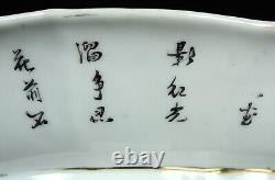 Antique Chinese large'Scholars' bowl China Republic around 1930 calligraphy