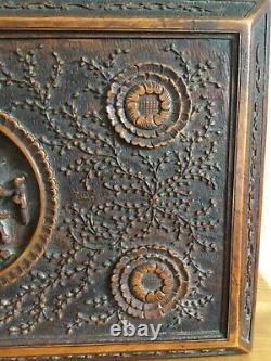 Antique Chinese large carved wooden box