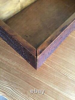 Antique Chinese large carved wooden box