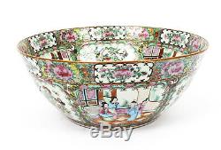 Antique Large Chinese Export Canton-Famille Rose Bowl C1850 19th Century