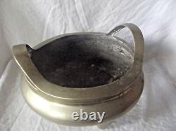 Antique Large Chinese Heavy Bronze Tripod Twin Handle Censer
