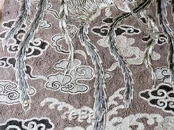 Antique Large Chinese Silk Phoenix Bird Embroidery