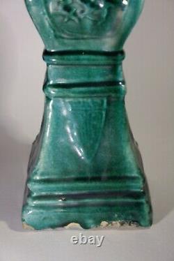 Antique Large Green Glazed Chinese Gu Vase