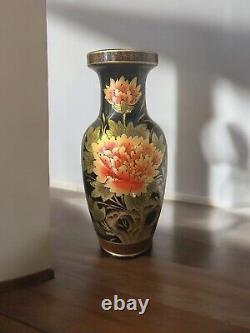 Antique Large Handpainted Gorgeous Oriental Vase Stamped To Base