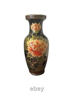 Antique Large Handpainted Gorgeous Oriental Vase Stamped To Base