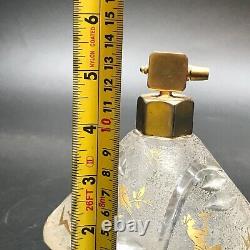 Antique Large Inlaid Glass Perfume Scent Bottle Chinese Oriental Rare Design