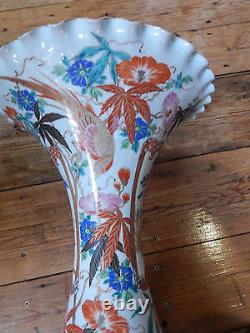 Antique Oriental Porcelain Vase Chinese Extra Large Floral Birds Paradise 76cm