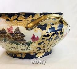 Antique Qing Dynasty 19th Century Large Chinese Export Hunting Tureen & Ladle