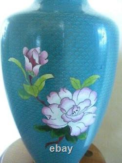 Antique/Vintage Chinese Cloisonne Vase Large 15 19/20th Century flowers decor