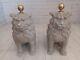 Antique Vintage Large Pair Chinese Foo Dogs Statue Lions Garden Ornaments