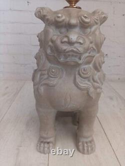 Antique Vintage LARGE Pair Chinese Foo Dogs Statue Lions Garden Ornaments