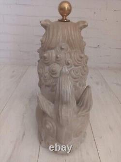 Antique Vintage LARGE Pair Chinese Foo Dogs Statue Lions Garden Ornaments