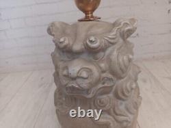 Antique Vintage LARGE Pair Chinese Foo Dogs Statue Lions Garden Ornaments