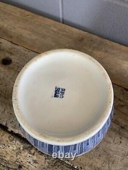 Antique Vintage Style Blue White Ginger Jar Floral Country House LARGE