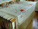Antique / Vintege Chinese Large Hand Embroidered Double Sided Silk Piano Shawl