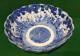 Antique Circa 1850 Qing Era Large Blue Bowl With Chinese Pattern