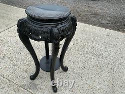 Antique large plant stand heavily carved flowers & leaves design S1E140521H