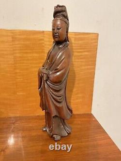 Authentic Antique Large Chinese Qing BODHISATTVA GUANYIN KWAYIN 32cm Tall