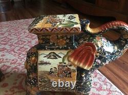 BEAUTIFUL LARGE VINTAGE PAIR CHINESE ELEPHANT STANDS Must Se