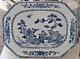 Beautiful 18th C Chinese Porcelain Fenced Garden Large Rectangular Platter