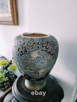 Beautiful Unusual Antique Japanese/Chinese Style Large Vasedamaged/repaired 15