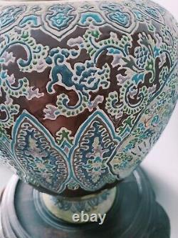 Beautiful Unusual Antique Japanese/Chinese Style Large Vasedamaged/repaired 15