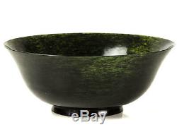 C1700 Mughal Large Dining Bowl made of Spinach Green Jade