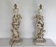 C1930s Large Pair Vintage Antique Chinoiserie Chinese Dragon Table Lamps Rewired