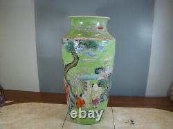 Chinese 1910's nice large famille rose vase (zhu xiao shan fang) a3257