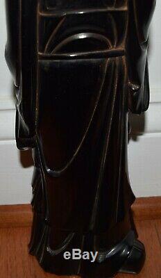 Chinese Antique Cherry Amber Bakelite Immortal God Figurine Statue Large 14in
