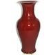 Chinese Art Pottery Sang De Boeuf Oxblood Flambe Glaze Large Vase, 17 1/4 (a)