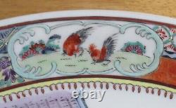 Chinese Cantonese vintage Victorian oriental antique large wall plate charger