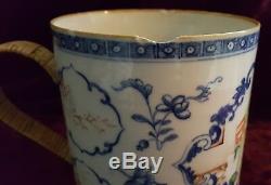 Chinese Cantonese vintage pre Victorian oriental antique large tankard mug