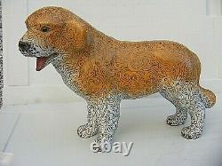 Chinese Cloisonne Dog Large Rare