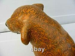 Chinese Cloisonne Dog Large Rare