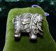 Chinese Elephant Charm Pendant Silver Plated Large