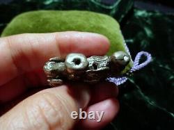 Chinese Elephant Charm Pendant Silver Plated large