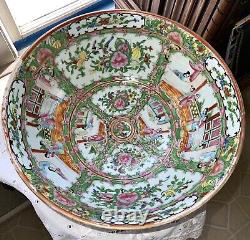 Chinese Export Famille Rose Medallion Large Bowl c. 1840