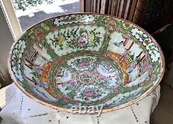 Chinese Export Famille Rose Medallion Large Bowl c. 1840