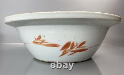 Chinese Export Porcelain Famille Rose Wash Basin/Large Bowl C 19th Late Qing