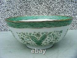 Chinese Famille Vert Large Footed Bowl